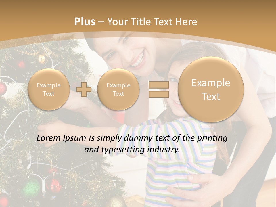 Crianças Arvore De Natal PowerPoint Template
