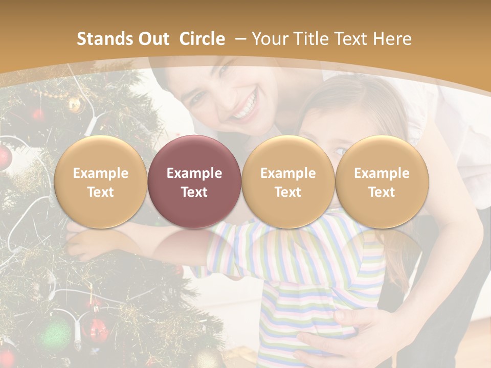 Crianças Arvore De Natal PowerPoint Template