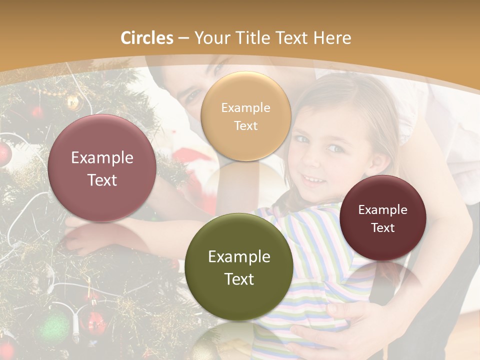 Crianças Arvore De Natal PowerPoint Template
