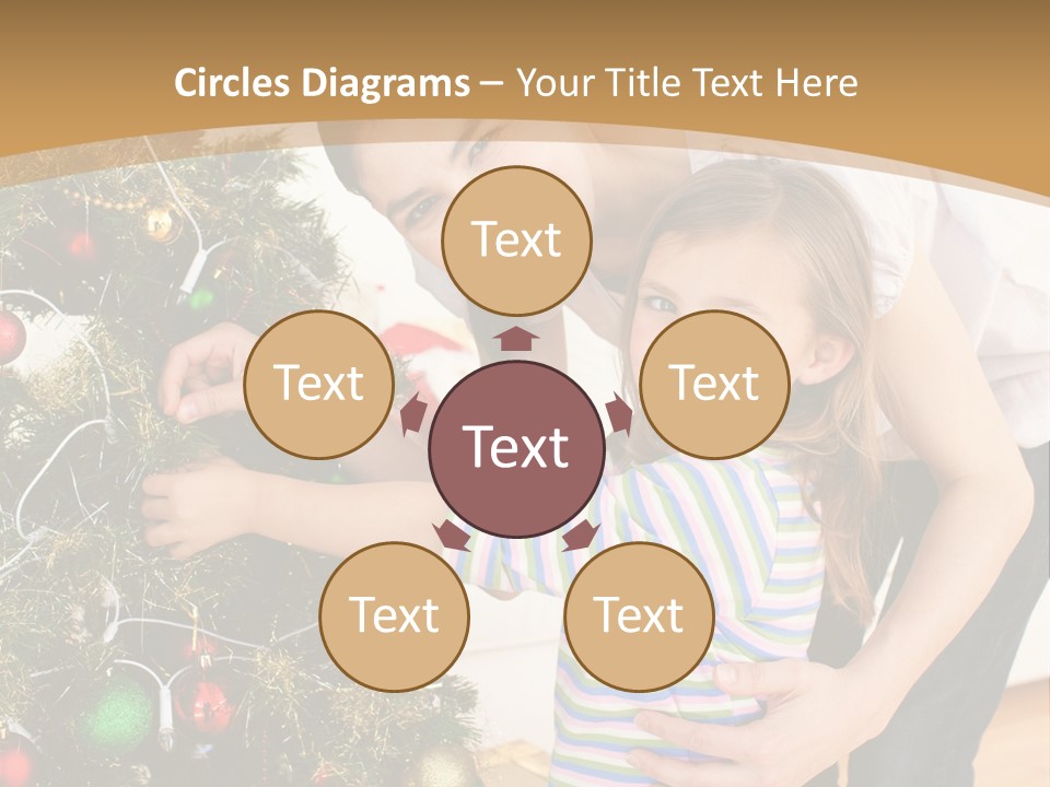 Crianças Arvore De Natal PowerPoint Template