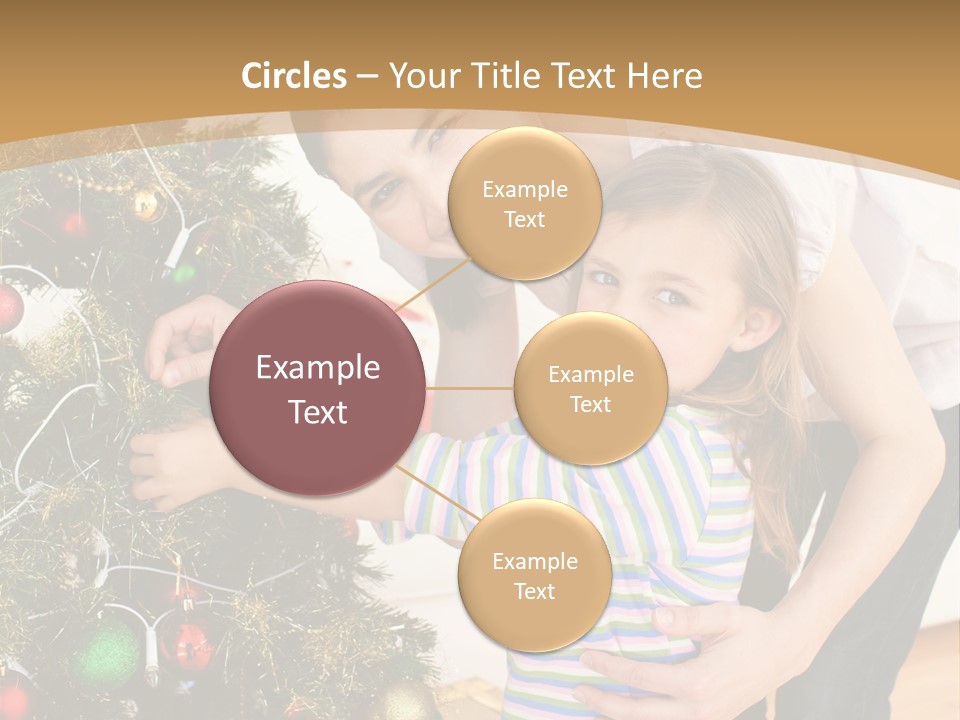 Crianças Arvore De Natal PowerPoint Template