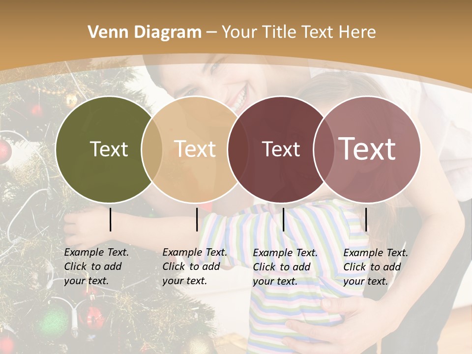 Crianças Arvore De Natal PowerPoint Template