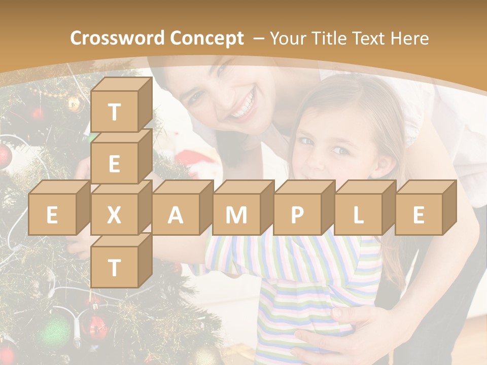 Crianças Arvore De Natal PowerPoint Template