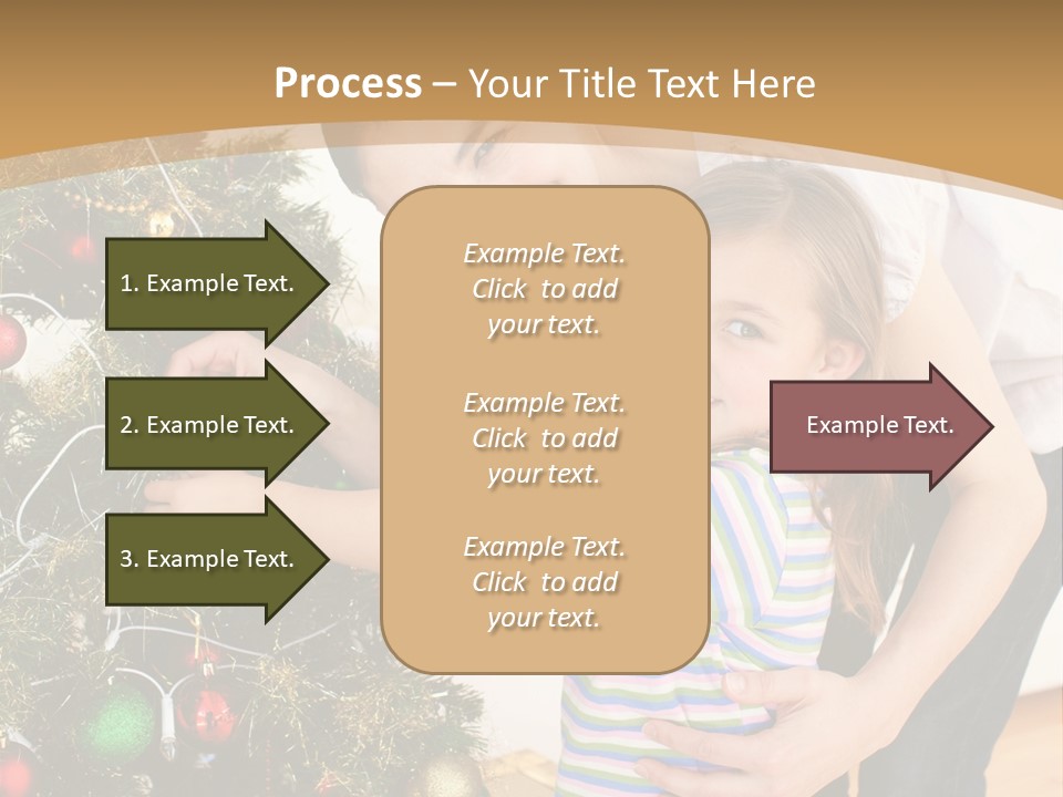 Crianças Arvore De Natal PowerPoint Template