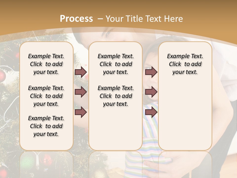 Crianças Arvore De Natal PowerPoint Template