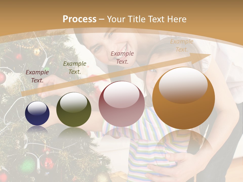 Crianças Arvore De Natal PowerPoint Template