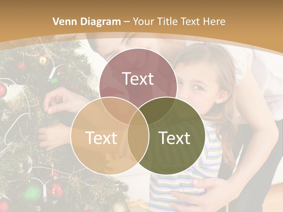 Crianças Arvore De Natal PowerPoint Template