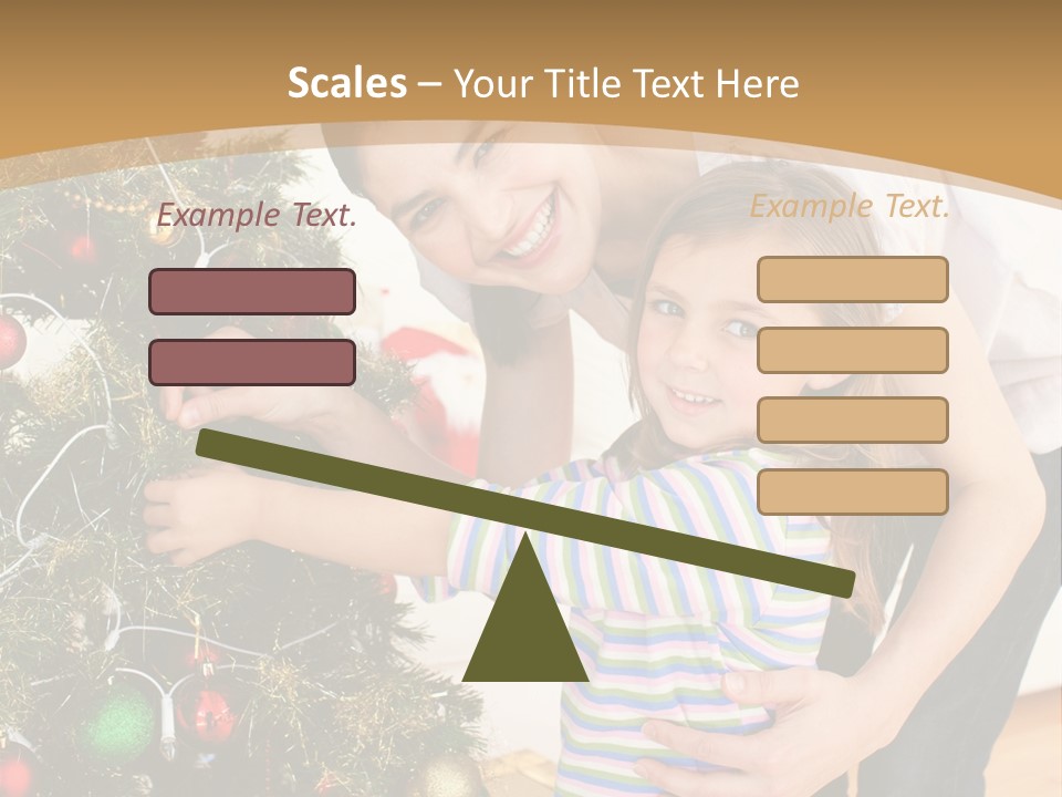 Crianças Arvore De Natal PowerPoint Template