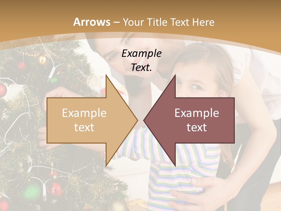 Crianças Arvore De Natal PowerPoint Template