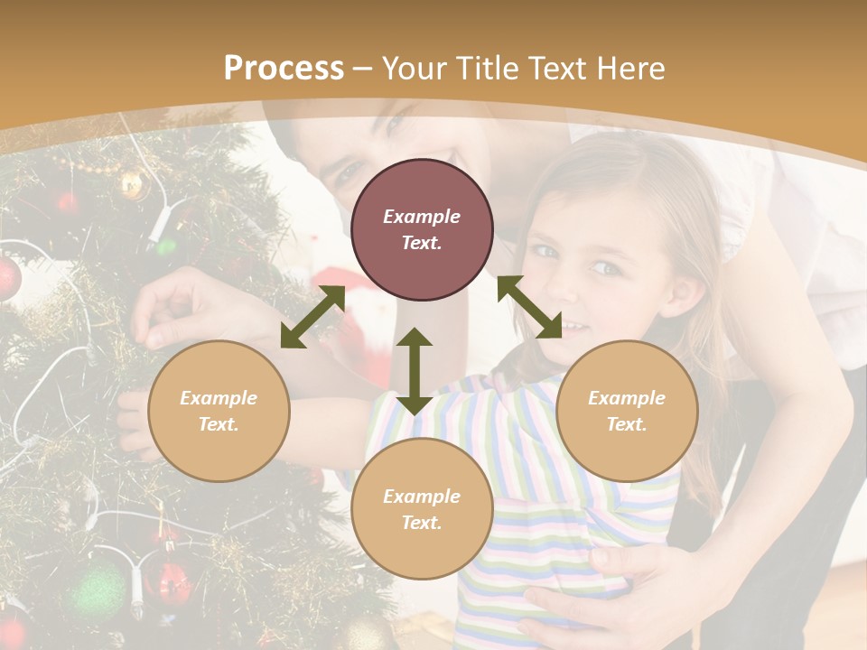 Crianças Arvore De Natal PowerPoint Template