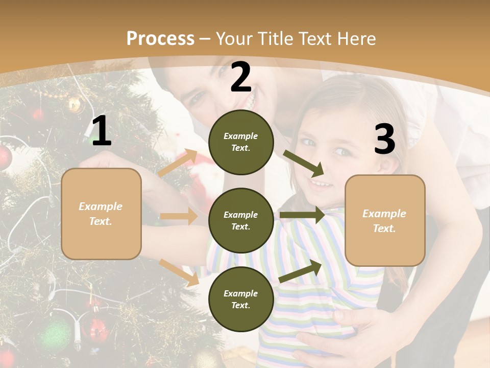 Crianças Arvore De Natal PowerPoint Template