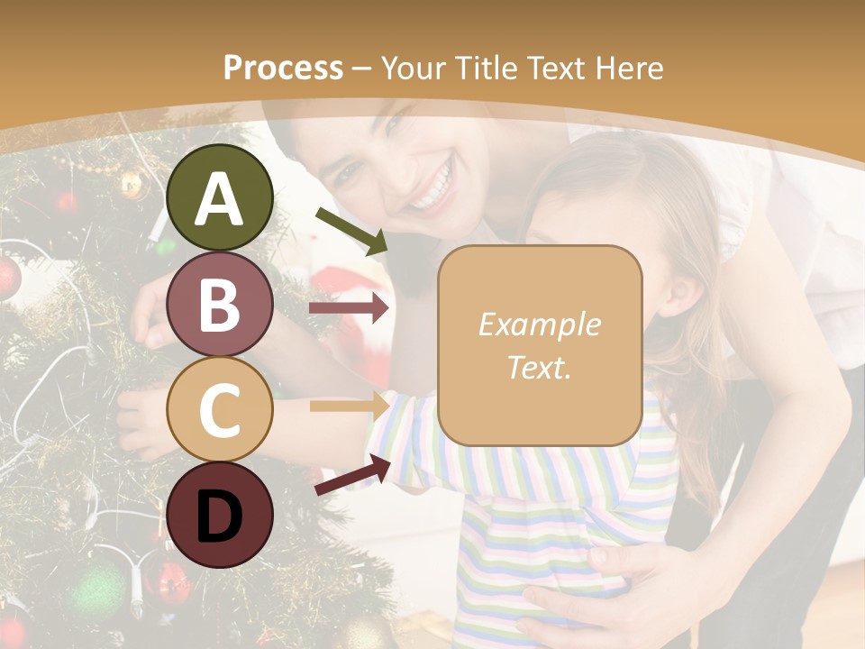 Crianças Arvore De Natal PowerPoint Template