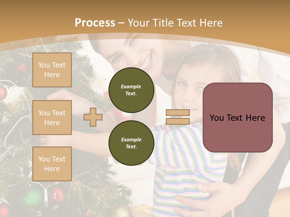 Crianças Arvore De Natal PowerPoint Template