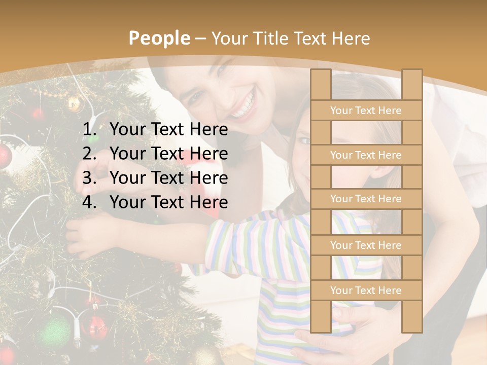 Crianças Arvore De Natal PowerPoint Template