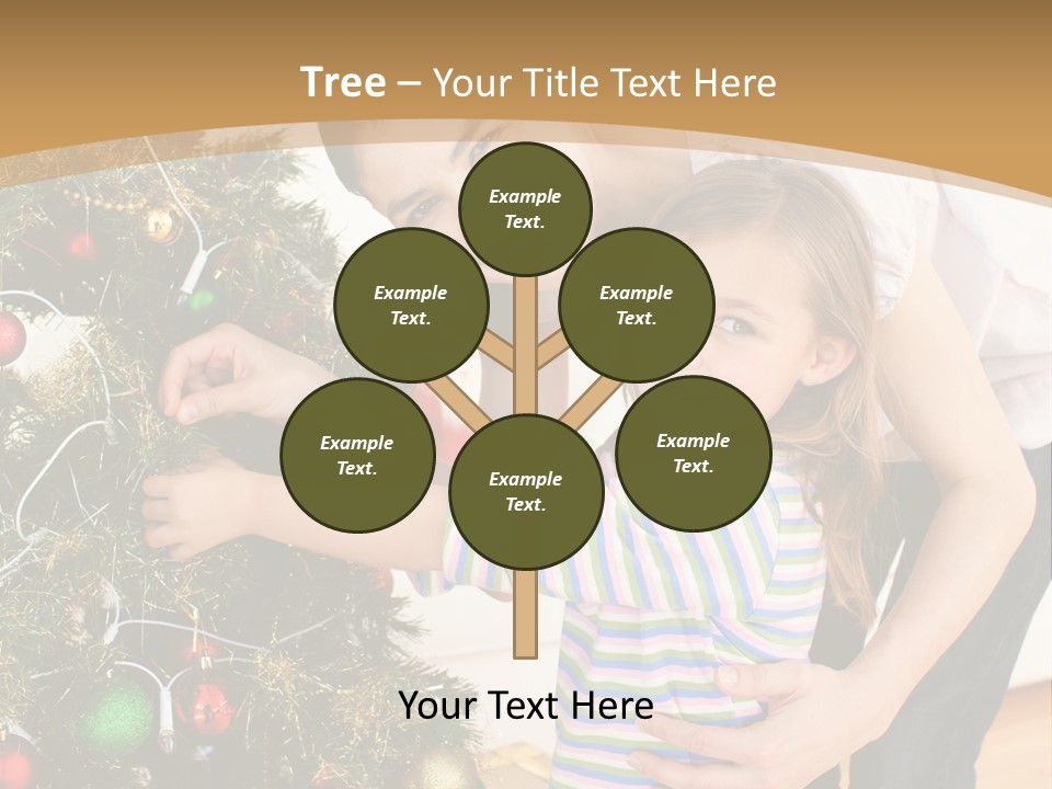 Crianças Arvore De Natal PowerPoint Template
