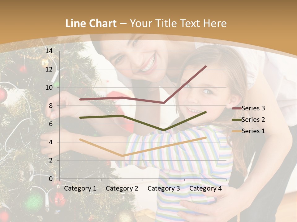 Crianças Arvore De Natal PowerPoint Template