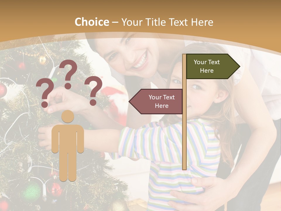 Crianças Arvore De Natal PowerPoint Template