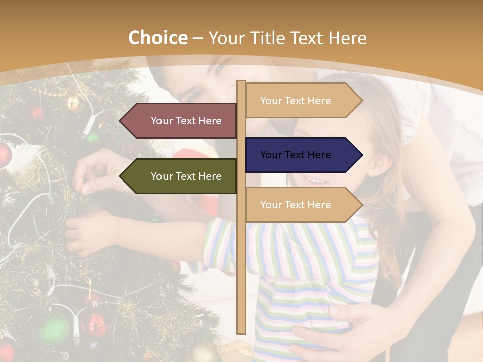Crianças Arvore De Natal PowerPoint Template