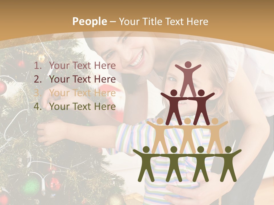 Crianças Arvore De Natal PowerPoint Template