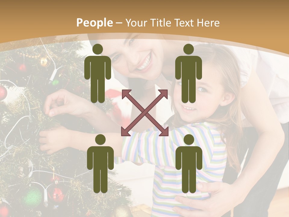 Crianças Arvore De Natal PowerPoint Template