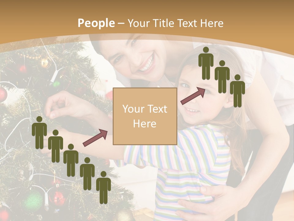 Crianças Arvore De Natal PowerPoint Template