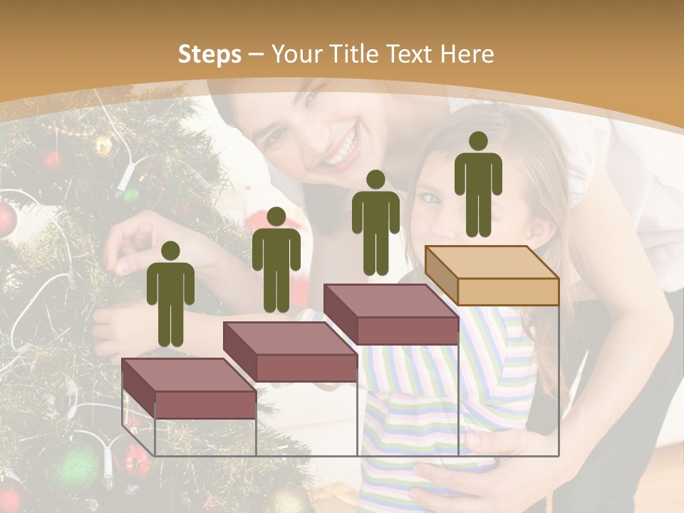 Crianças Arvore De Natal PowerPoint Template