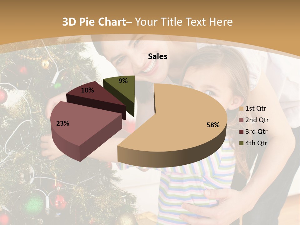 Crianças Arvore De Natal PowerPoint Template