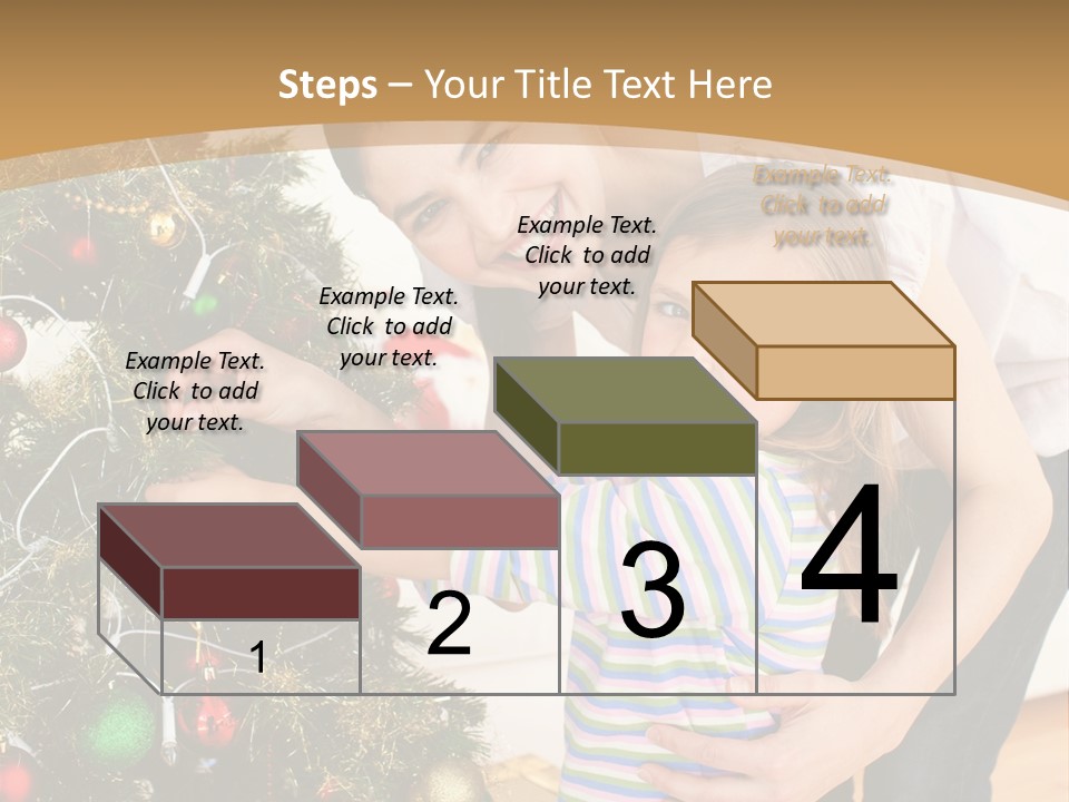 Crianças Arvore De Natal PowerPoint Template
