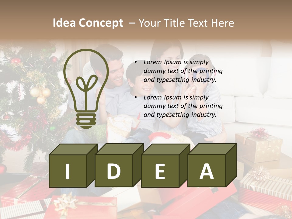 Happy Family Christmas PowerPoint Template