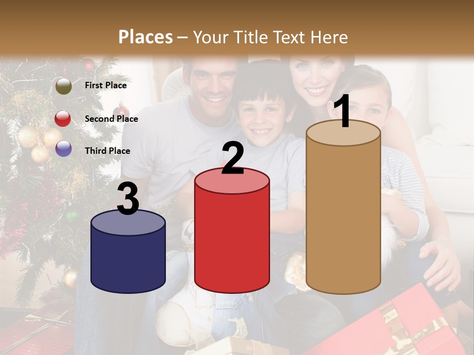 Family At Christmas PowerPoint Template