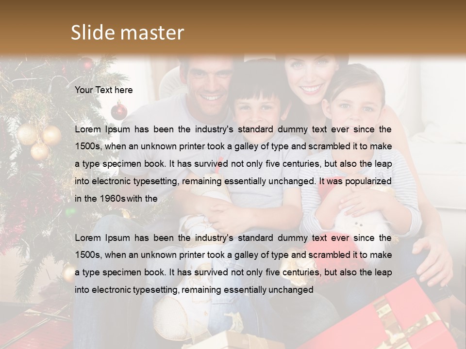 Family At Christmas PowerPoint Template