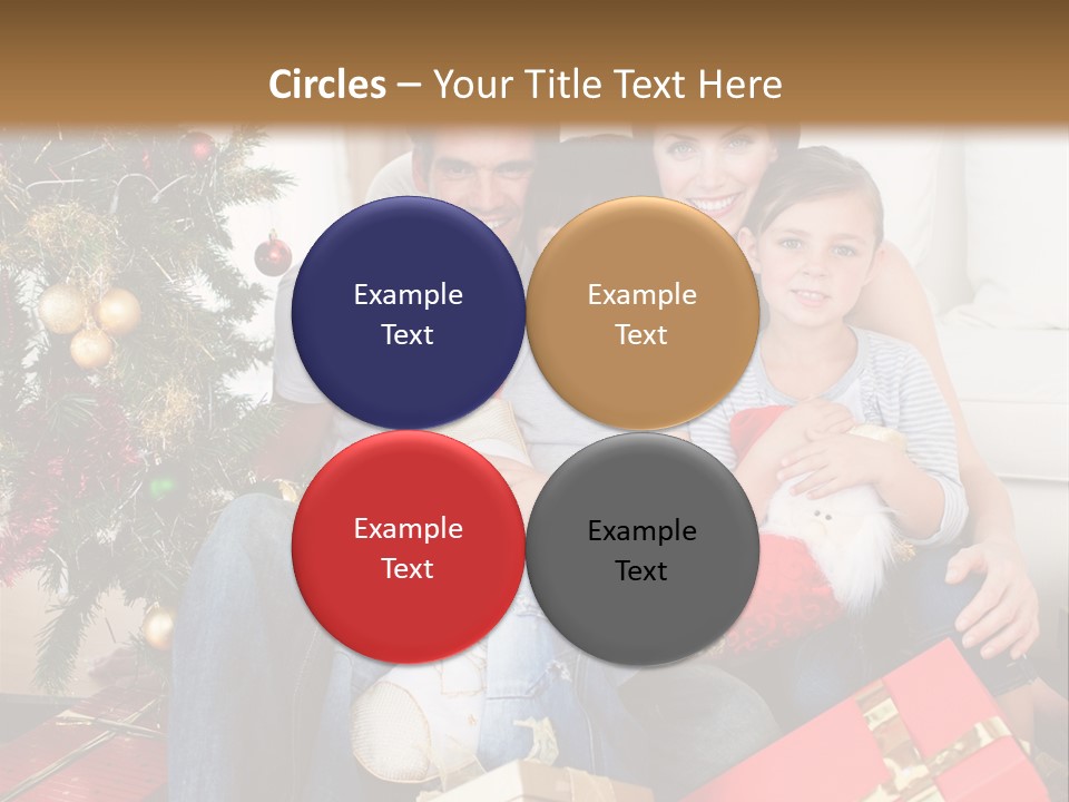 Family At Christmas PowerPoint Template