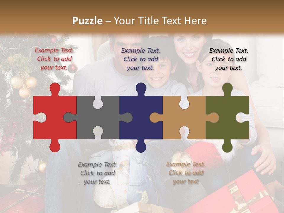 Family At Christmas PowerPoint Template