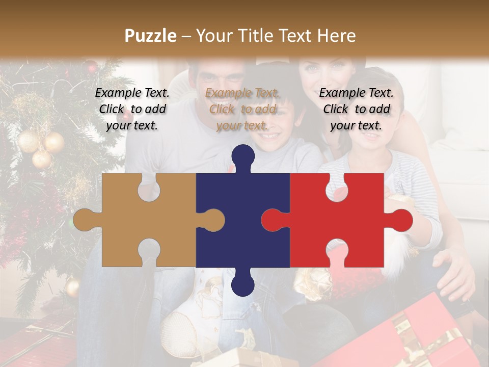 Family At Christmas PowerPoint Template