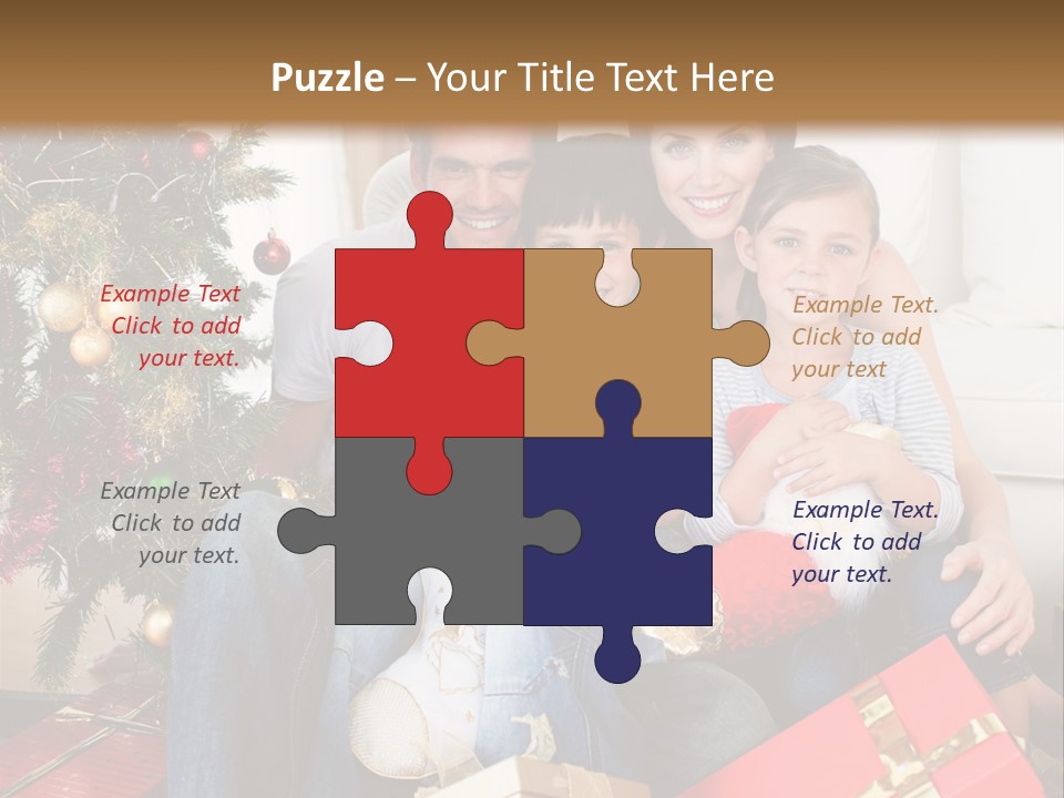 Family At Christmas PowerPoint Template