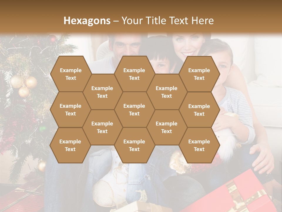 Family At Christmas PowerPoint Template