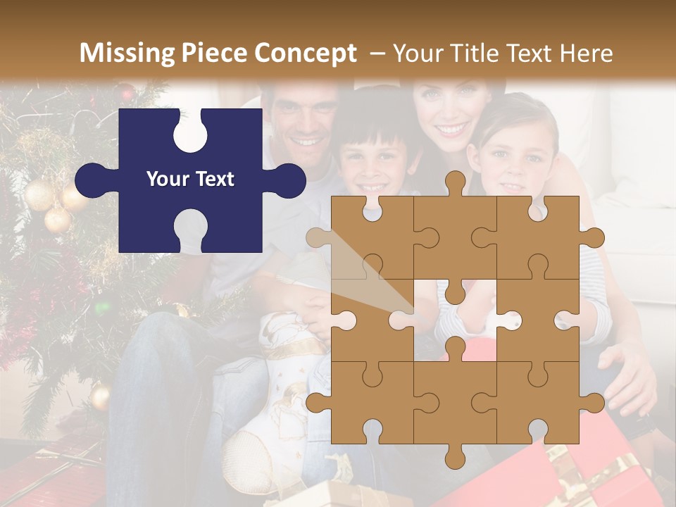 Family At Christmas PowerPoint Template
