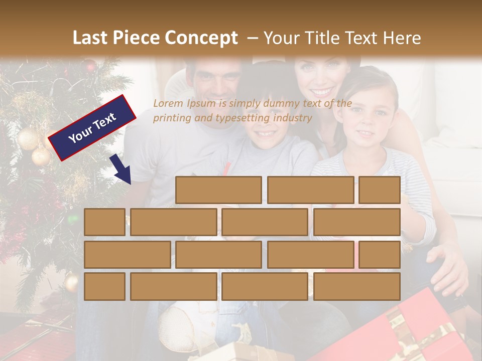 Family At Christmas PowerPoint Template