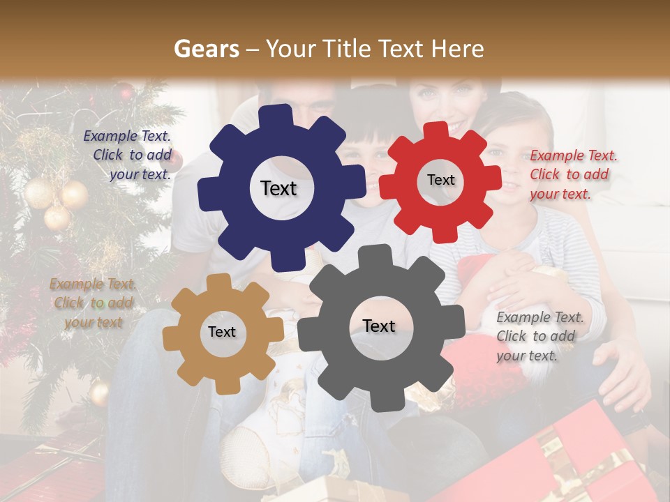Family At Christmas PowerPoint Template