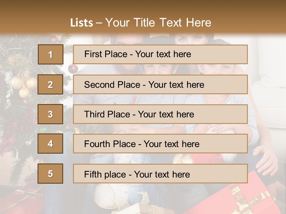 Family At Christmas PowerPoint Template