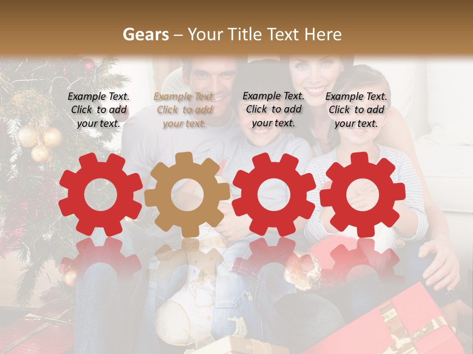 Family At Christmas PowerPoint Template
