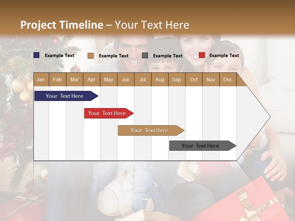 Family At Christmas PowerPoint Template