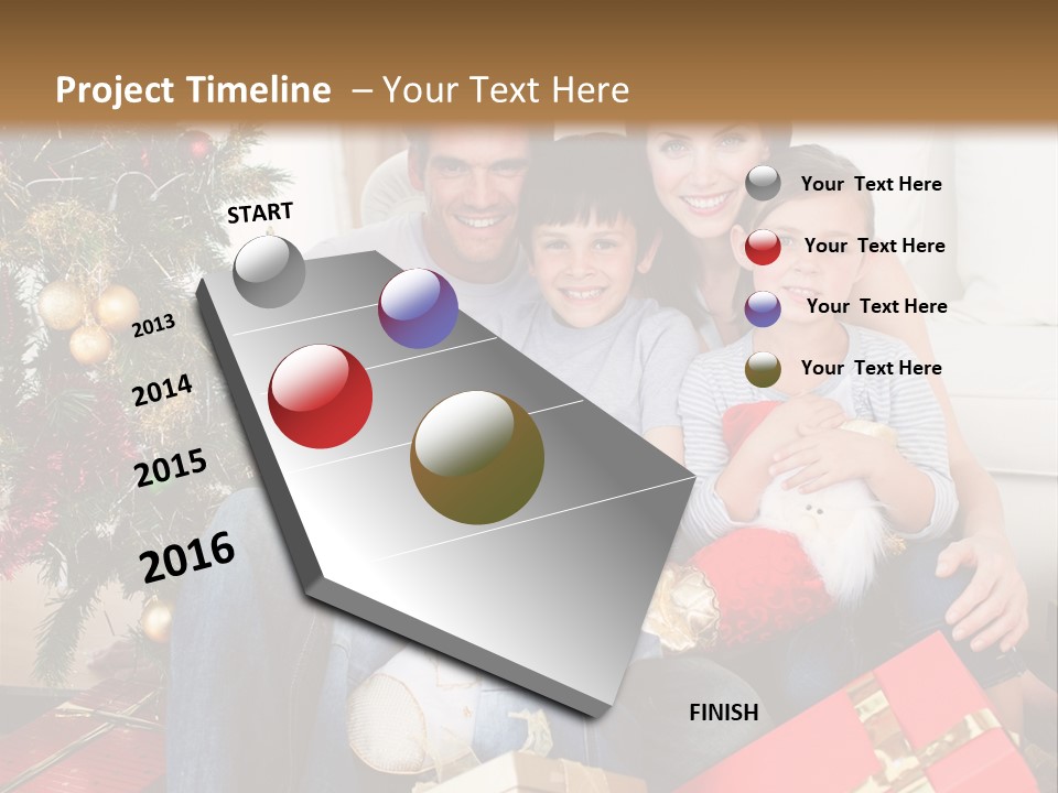Family At Christmas PowerPoint Template