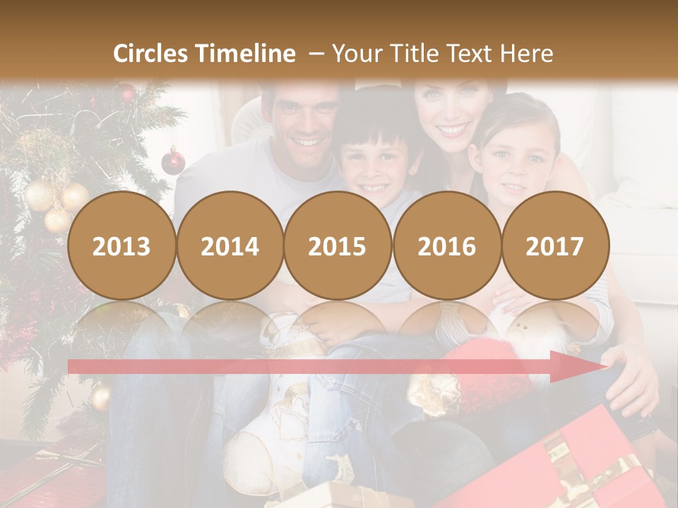 Family At Christmas PowerPoint Template