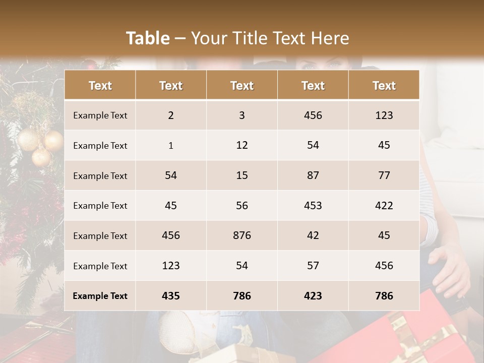 Family At Christmas PowerPoint Template