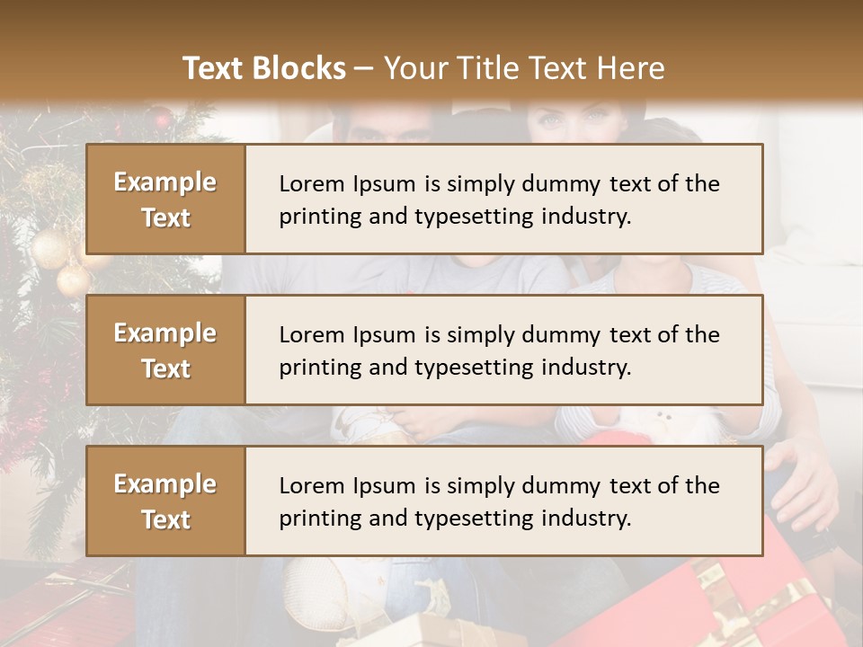 Family At Christmas PowerPoint Template