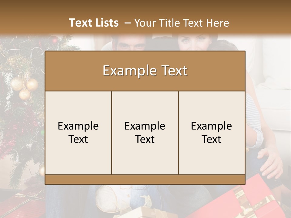 Family At Christmas PowerPoint Template