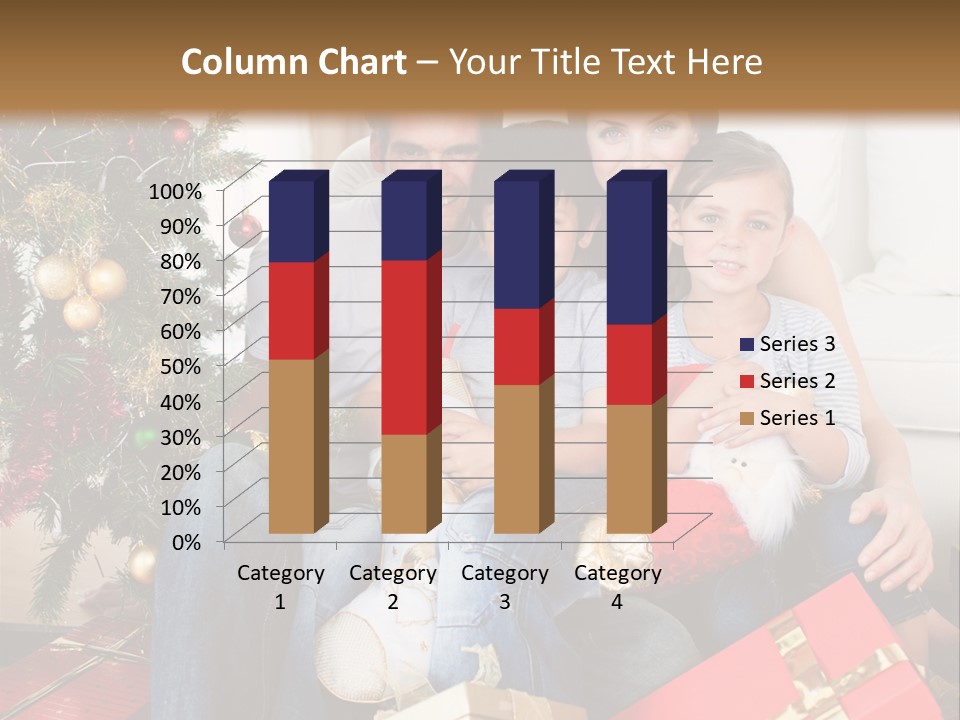 Family At Christmas PowerPoint Template