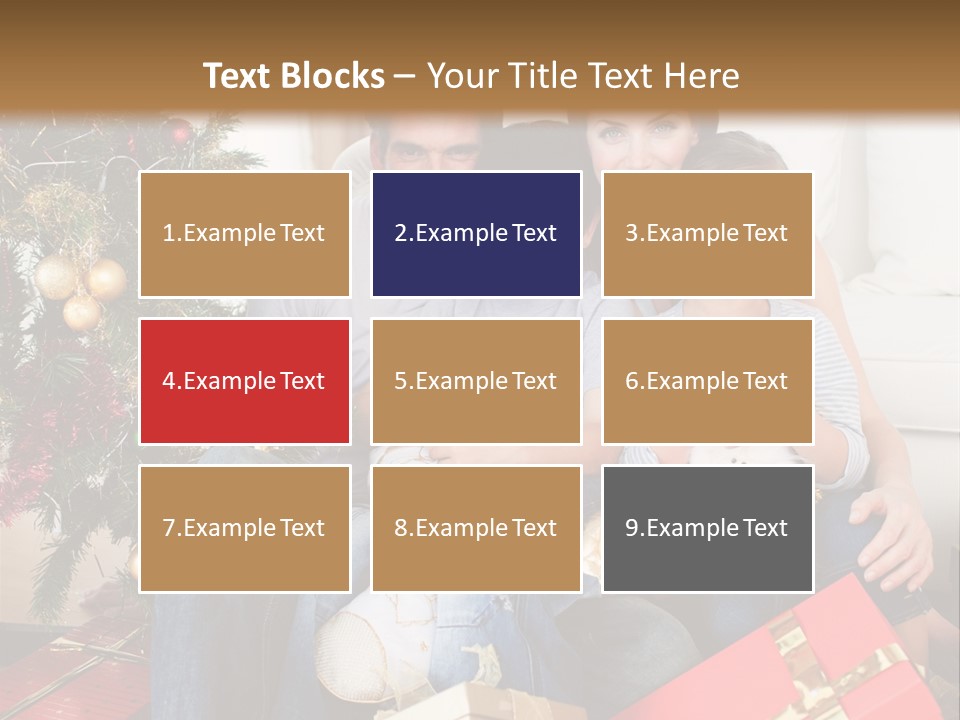 Family At Christmas PowerPoint Template