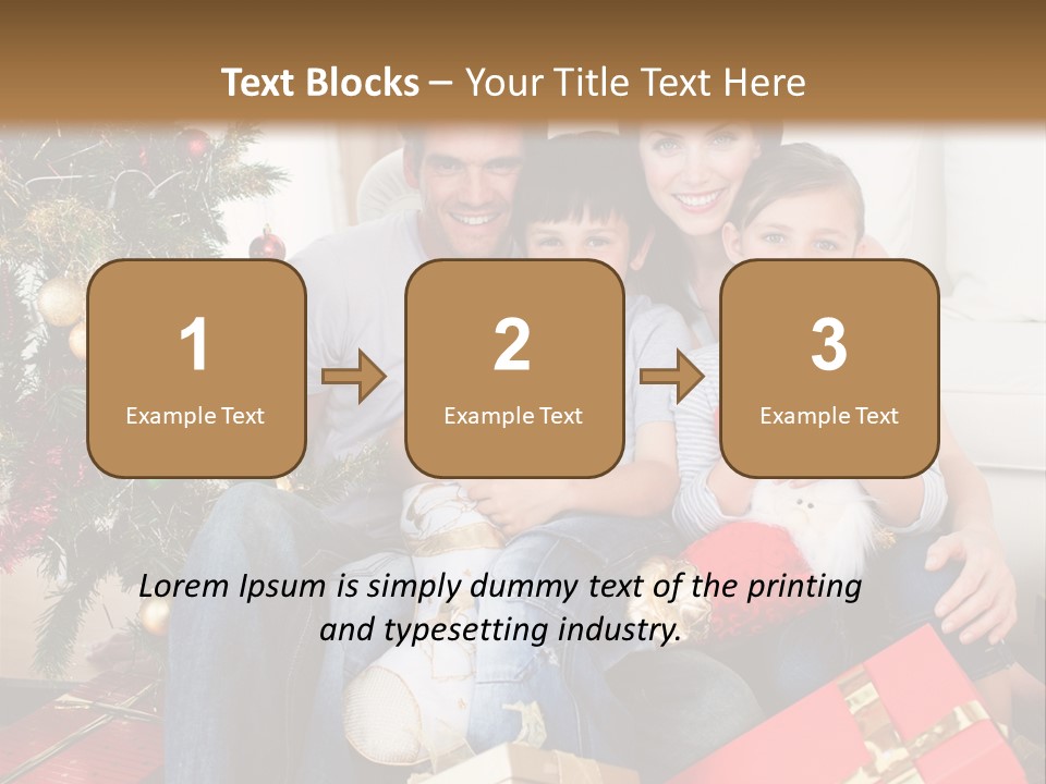 Family At Christmas PowerPoint Template